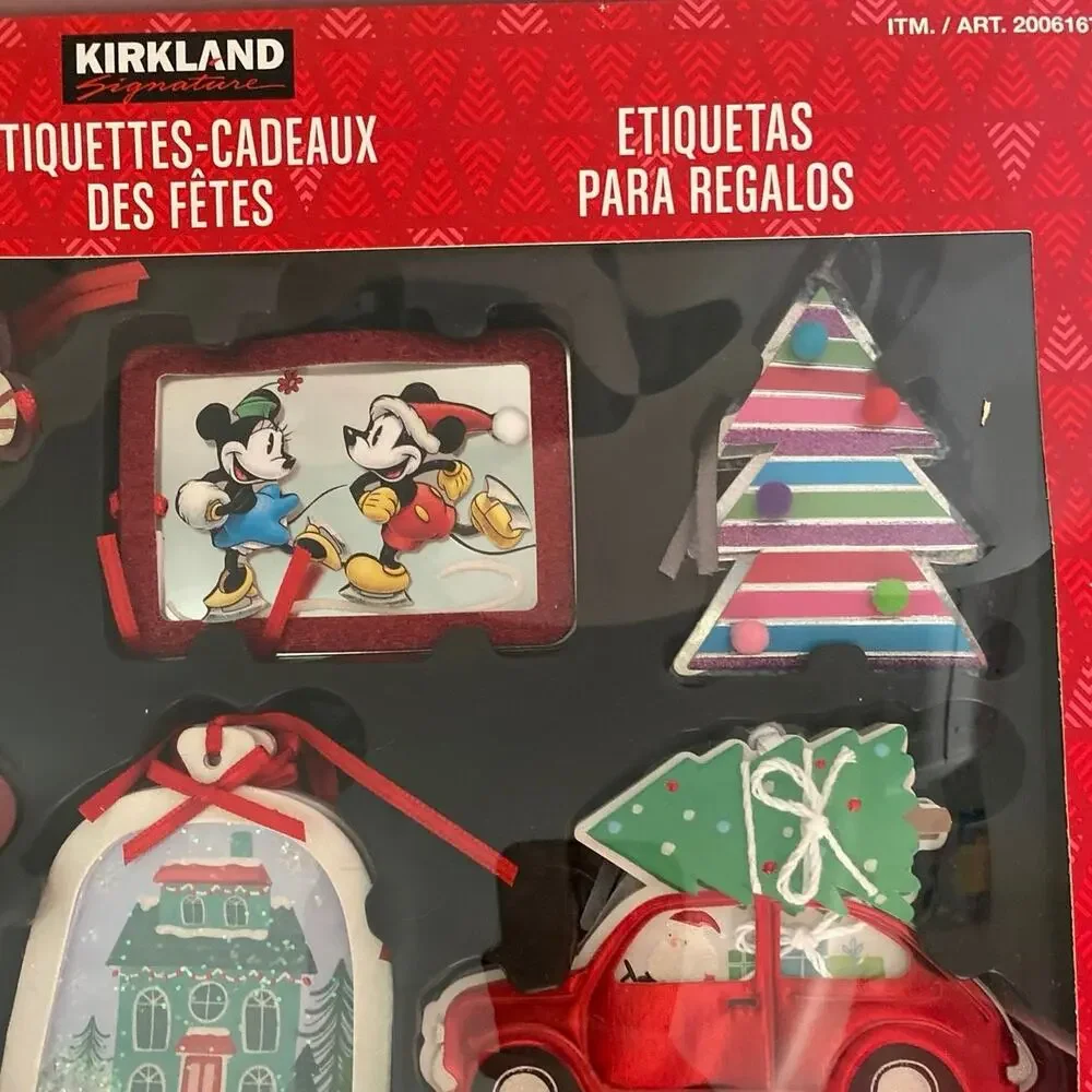Mickey Mouse PEANUTS Kirkland Disney Christmas Gift Tags NEW 84 Pieces Santa